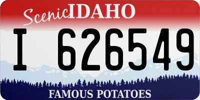 ID license plate I626549
