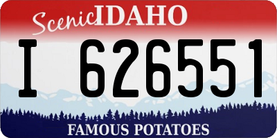 ID license plate I626551