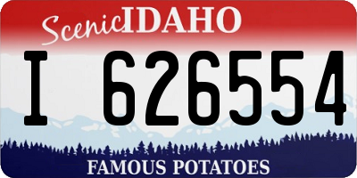 ID license plate I626554