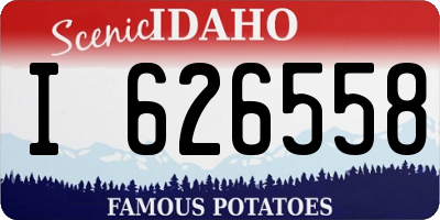 ID license plate I626558