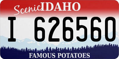 ID license plate I626560