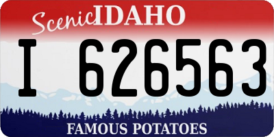 ID license plate I626563