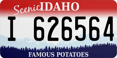 ID license plate I626564