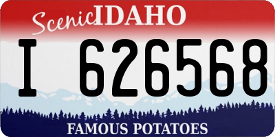 ID license plate I626568