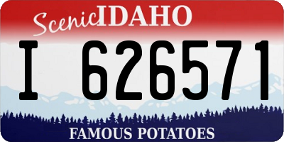 ID license plate I626571