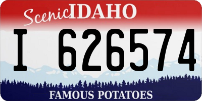 ID license plate I626574