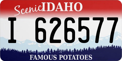 ID license plate I626577