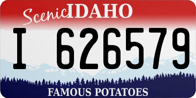 ID license plate I626579