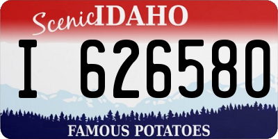 ID license plate I626580