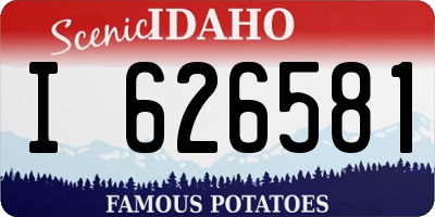ID license plate I626581