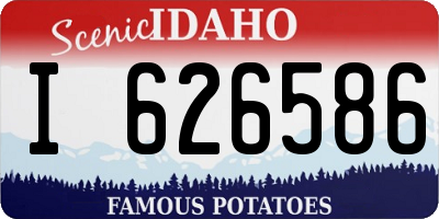 ID license plate I626586