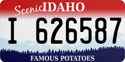 ID license plate I626587