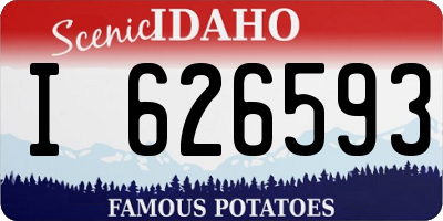 ID license plate I626593