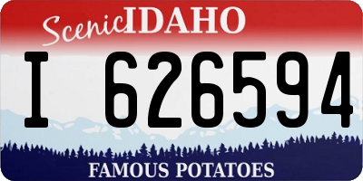 ID license plate I626594