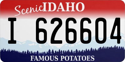 ID license plate I626604