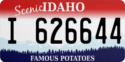ID license plate I626644