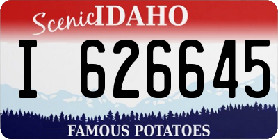 ID license plate I626645
