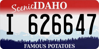ID license plate I626647