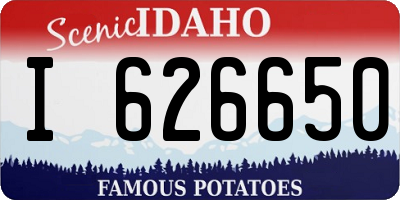 ID license plate I626650