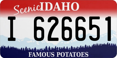 ID license plate I626651