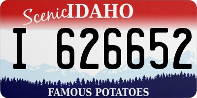 ID license plate I626652