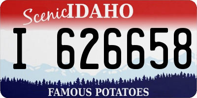 ID license plate I626658