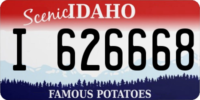 ID license plate I626668