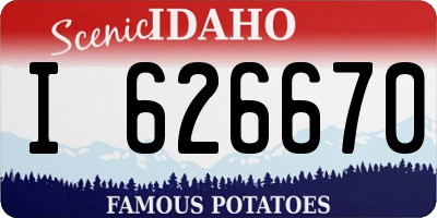 ID license plate I626670