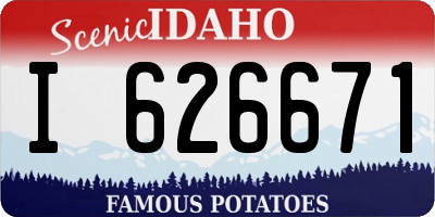 ID license plate I626671