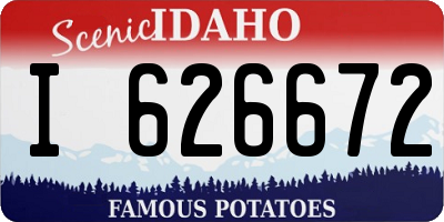 ID license plate I626672