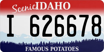 ID license plate I626678