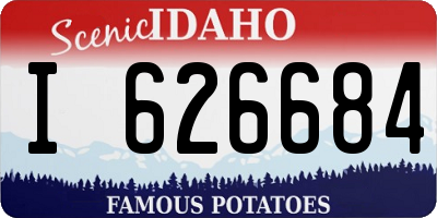 ID license plate I626684