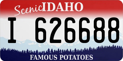 ID license plate I626688