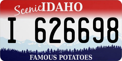 ID license plate I626698
