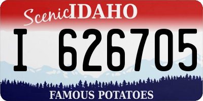 ID license plate I626705