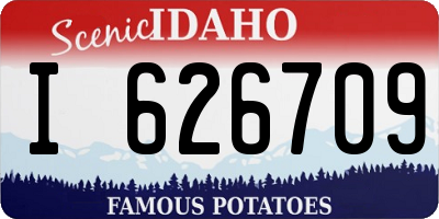 ID license plate I626709