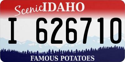 ID license plate I626710