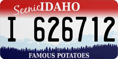 ID license plate I626712