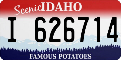 ID license plate I626714