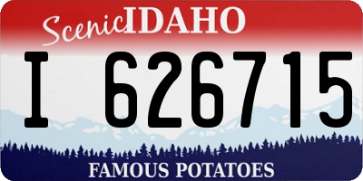 ID license plate I626715