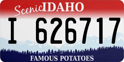 ID license plate I626717