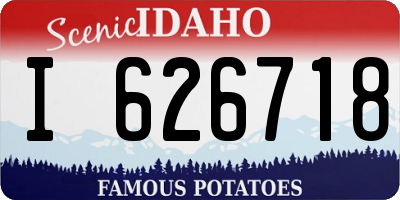 ID license plate I626718