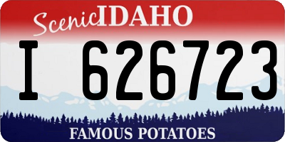 ID license plate I626723