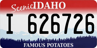 ID license plate I626726