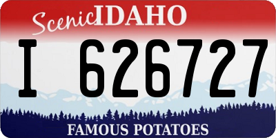 ID license plate I626727