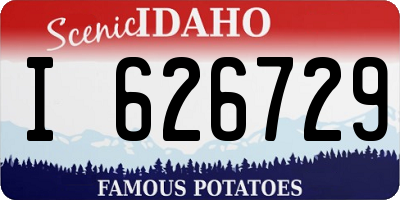 ID license plate I626729