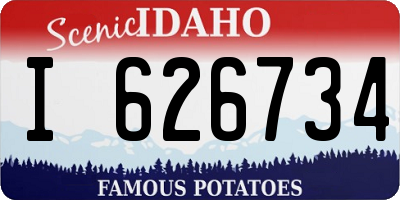ID license plate I626734