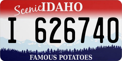 ID license plate I626740