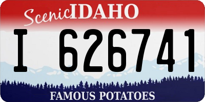 ID license plate I626741