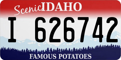 ID license plate I626742